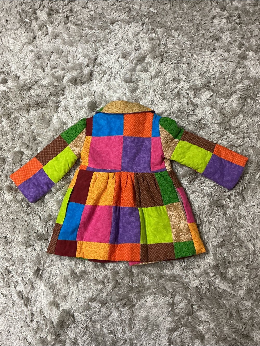 Handmade Colorful Patchwork Kids Jacket - Bright Multi-Color - Picture 2 of 7